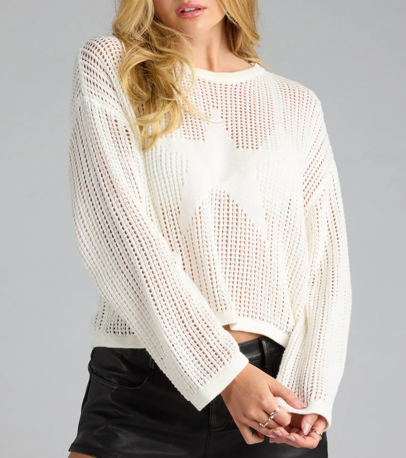 Star Of The Show Crochet Sweater - Image 4