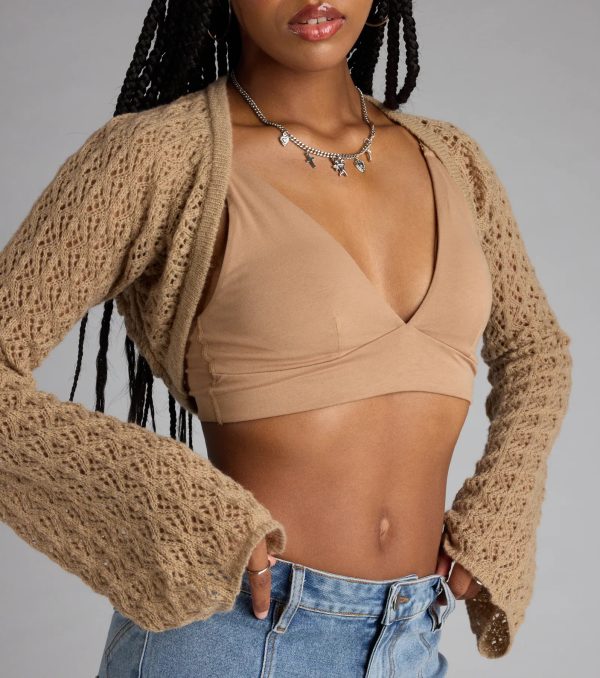 Feeling Breezy Crochet Bolero Sweater - Image 4