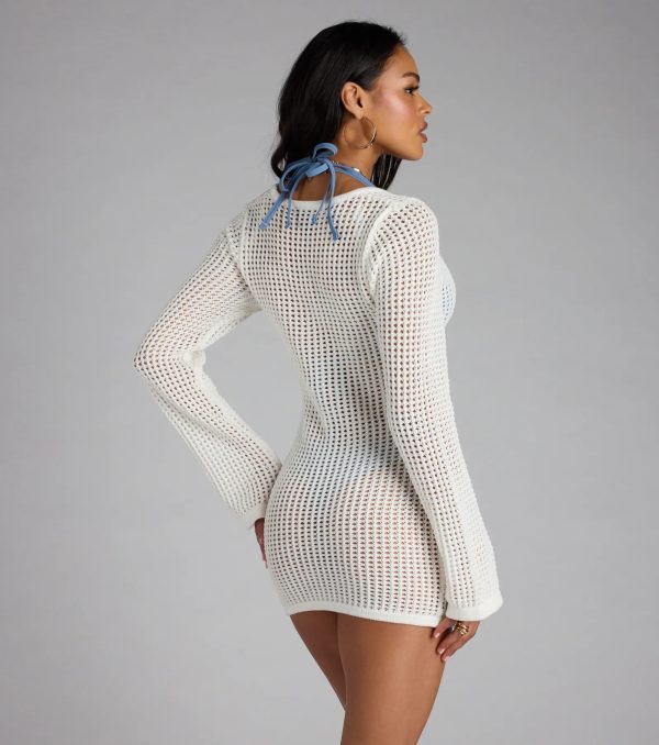 Back To Shore Crochet Cover Up Dress - Image 3