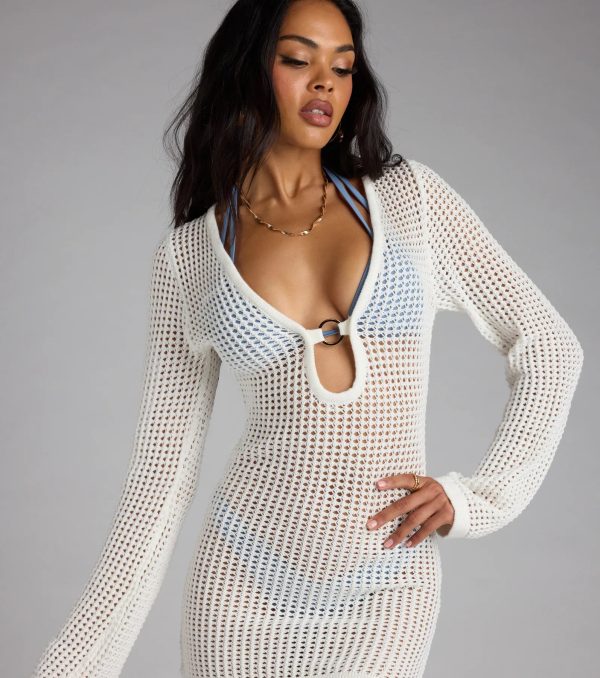 Back To Shore Crochet Cover Up Dress - Image 5