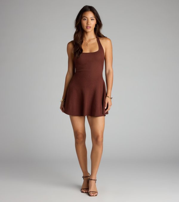 In The Cards Halter Skater Mini Dress - Image 19