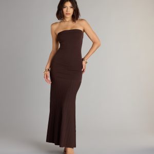 All Eyes On You Strapless Maxi Dress