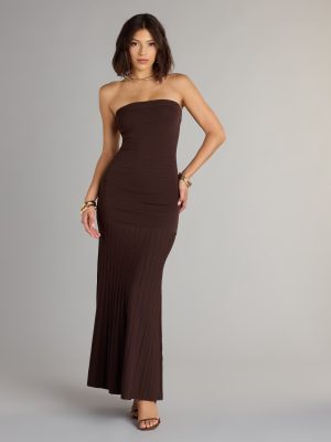 All Eyes On You Strapless Maxi Dress