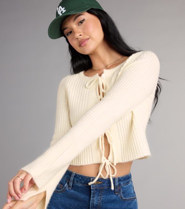 Cozy Charm Tie Front Sweater - Image 2