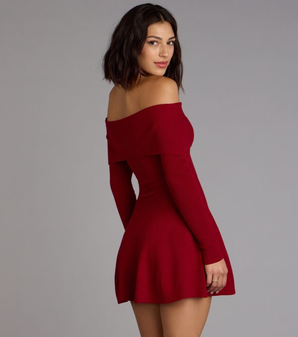 Chic Staple Ribbed Knit Skater Dress - Image 33