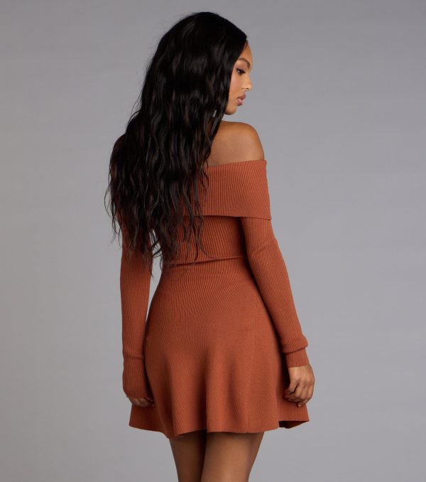 Chic Staple Ribbed Knit Skater Dress - Image 29