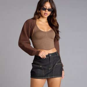 Cool Intentions Long Sleeve Knit Bolero