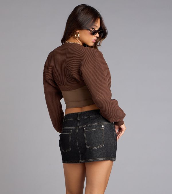 Cool Intentions Long Sleeve Knit Bolero - Image 2