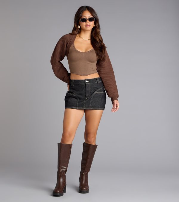 Cool Intentions Long Sleeve Knit Bolero - Image 3