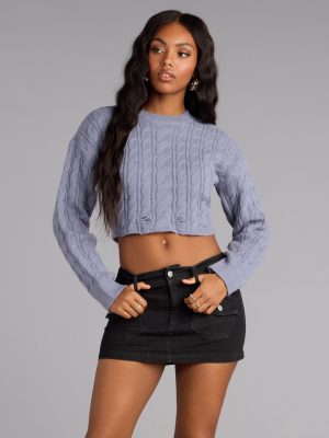 Falling for Knits Crop Sweater