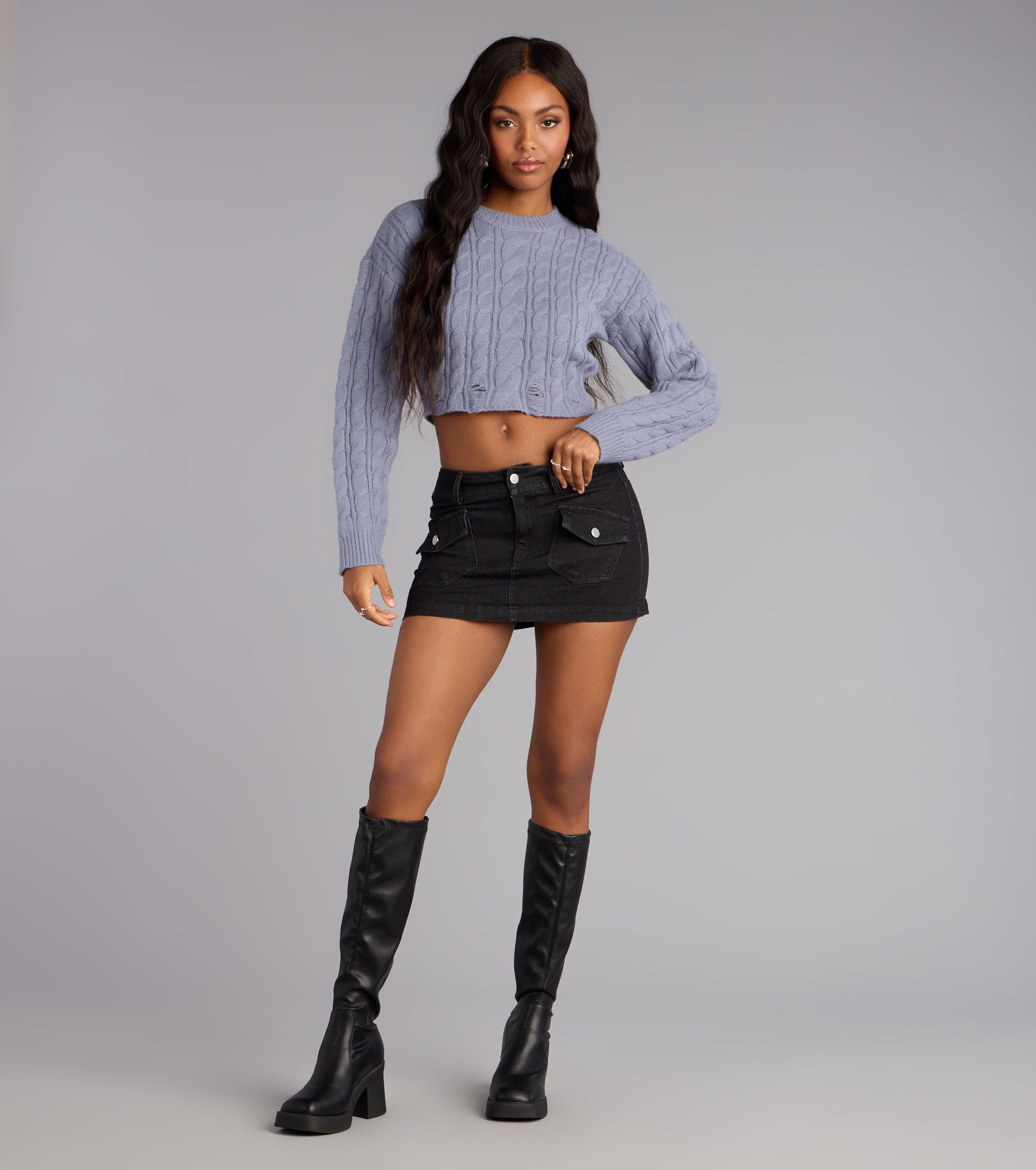 Falling for Knits Crop Sweater - Image 3