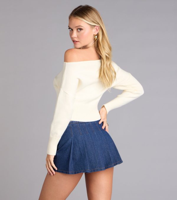 Sunday Edit Off-The-Shoulder Sweater - Image 6
