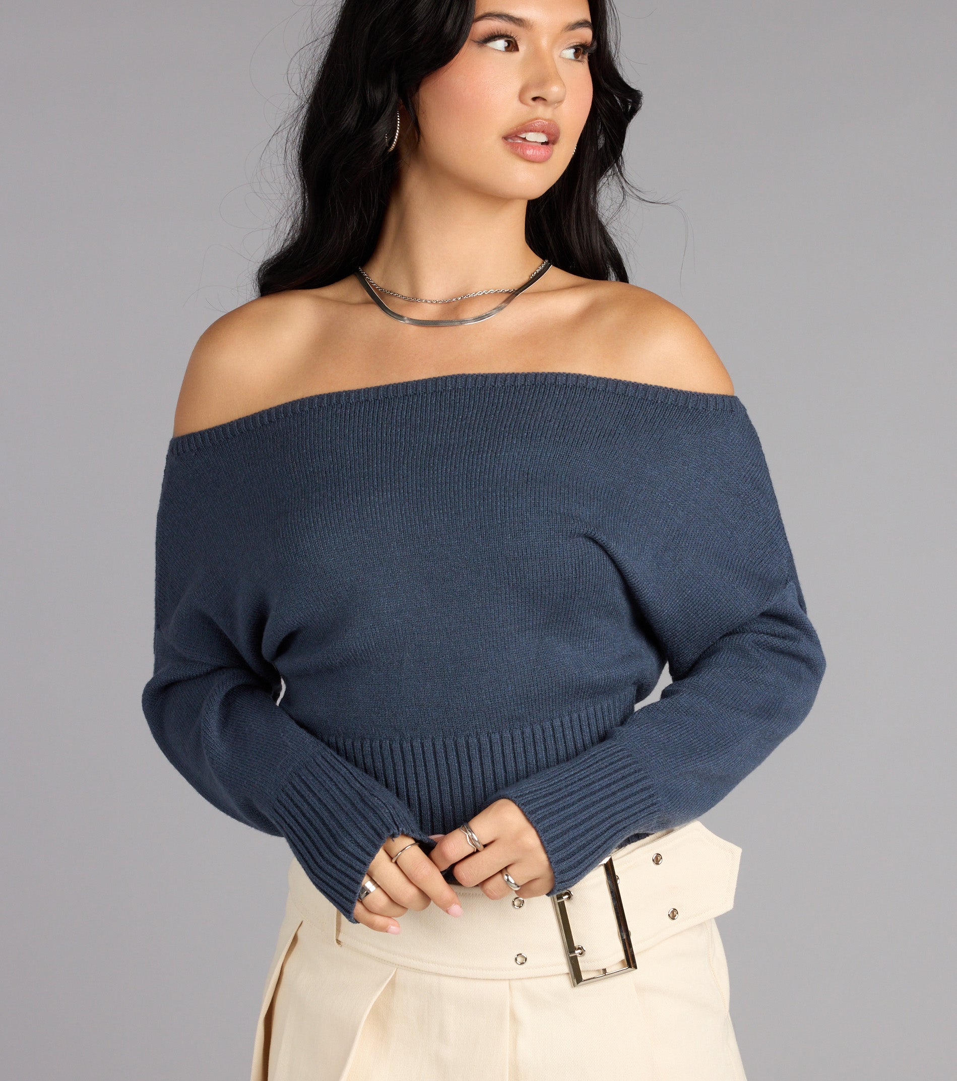 Sunday Edit Off-The-Shoulder Sweater - Image 4