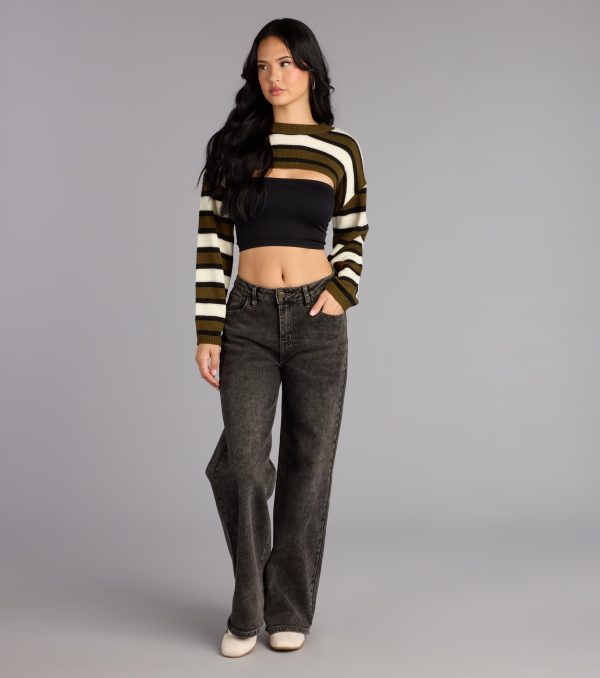 Coffee Run Striped Sweater Topper - Image 3