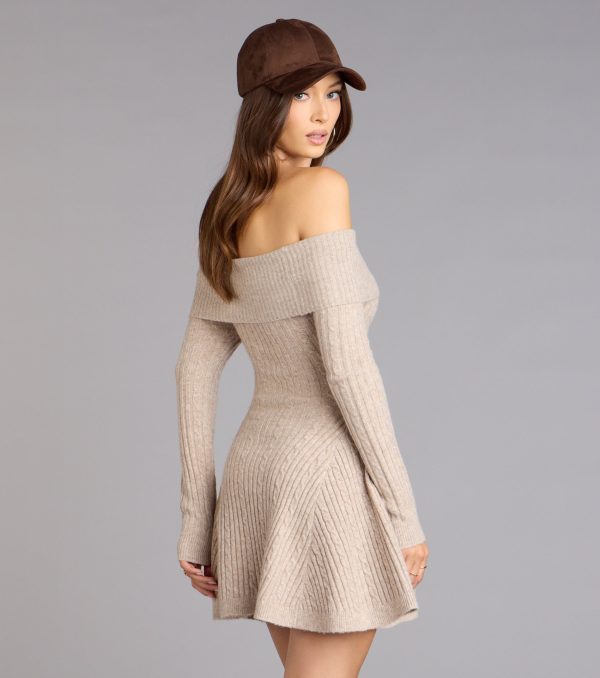 Wrapped Up Cute Off-The-Shoulder Dress - Image 3
