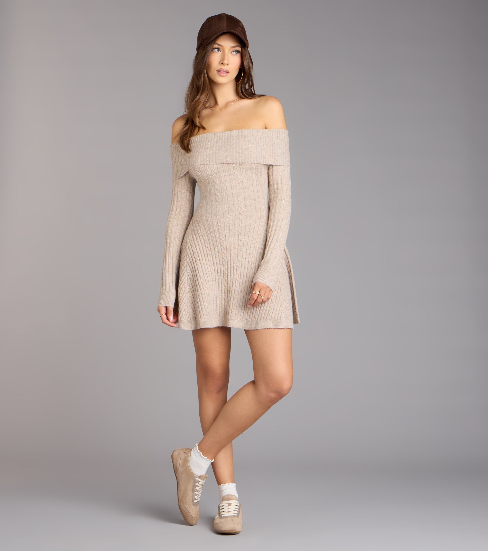 Wrapped Up Cute Off-The-Shoulder Dress - Image 4