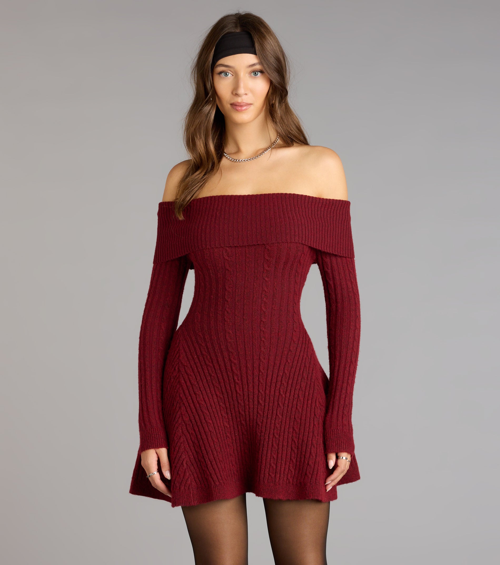 Wrapped Up Cute Off-The-Shoulder Dress - Image 5