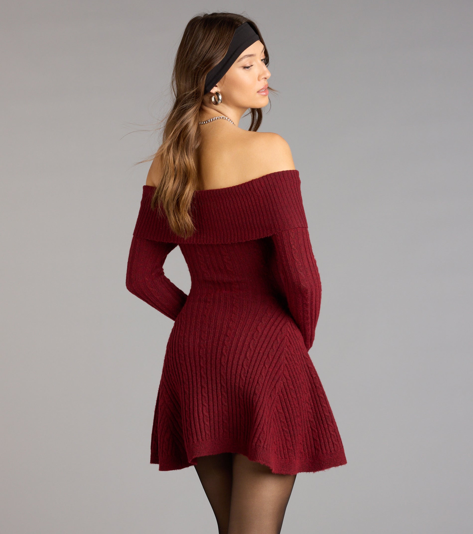 Wrapped Up Cute Off-The-Shoulder Dress - Image 6