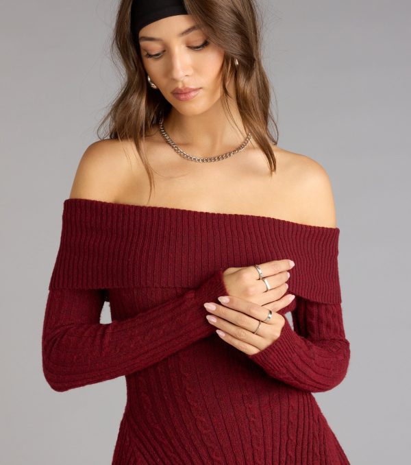 Wrapped Up Cute Off-The-Shoulder Dress - Image 8