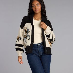 Giddy Up Knit Horse Cardigan