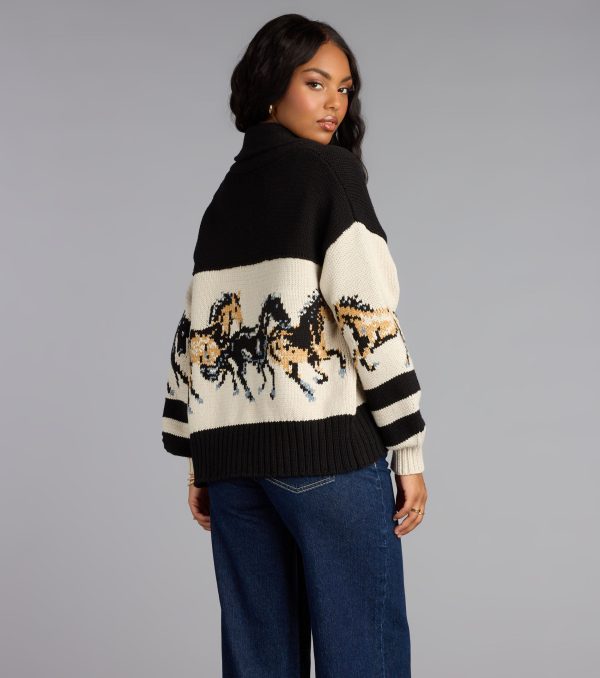 Giddy Up Knit Horse Cardigan - Image 2