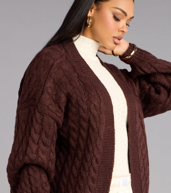 Wrap Me Up Cable Knit Cardigan - Image 4