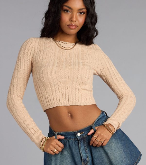 Cozy Twist Cable Knit Tie Back Sweater - Image 4