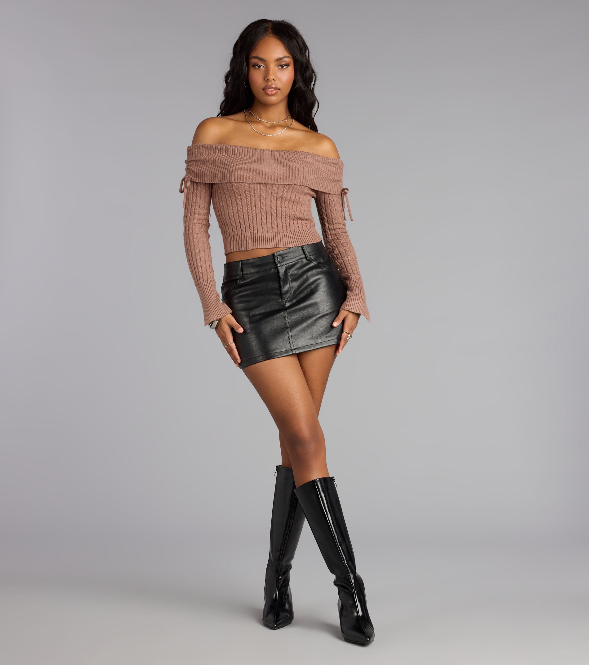 Fall Flirt Off-The-Shoulder Sweater - Image 3