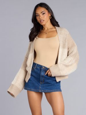 Snuggle Up Oversized Knit Crop Cardigan