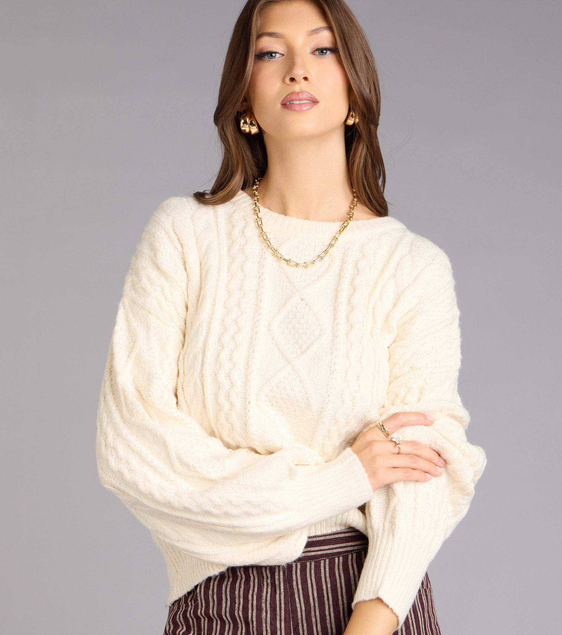 Snuggle Season Cable Knit Sweater - Image 7