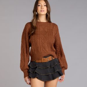 Snuggle Season Cable Knit Sweater