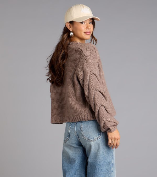 Cozy Up Cable Knit Cardigan - Image 6