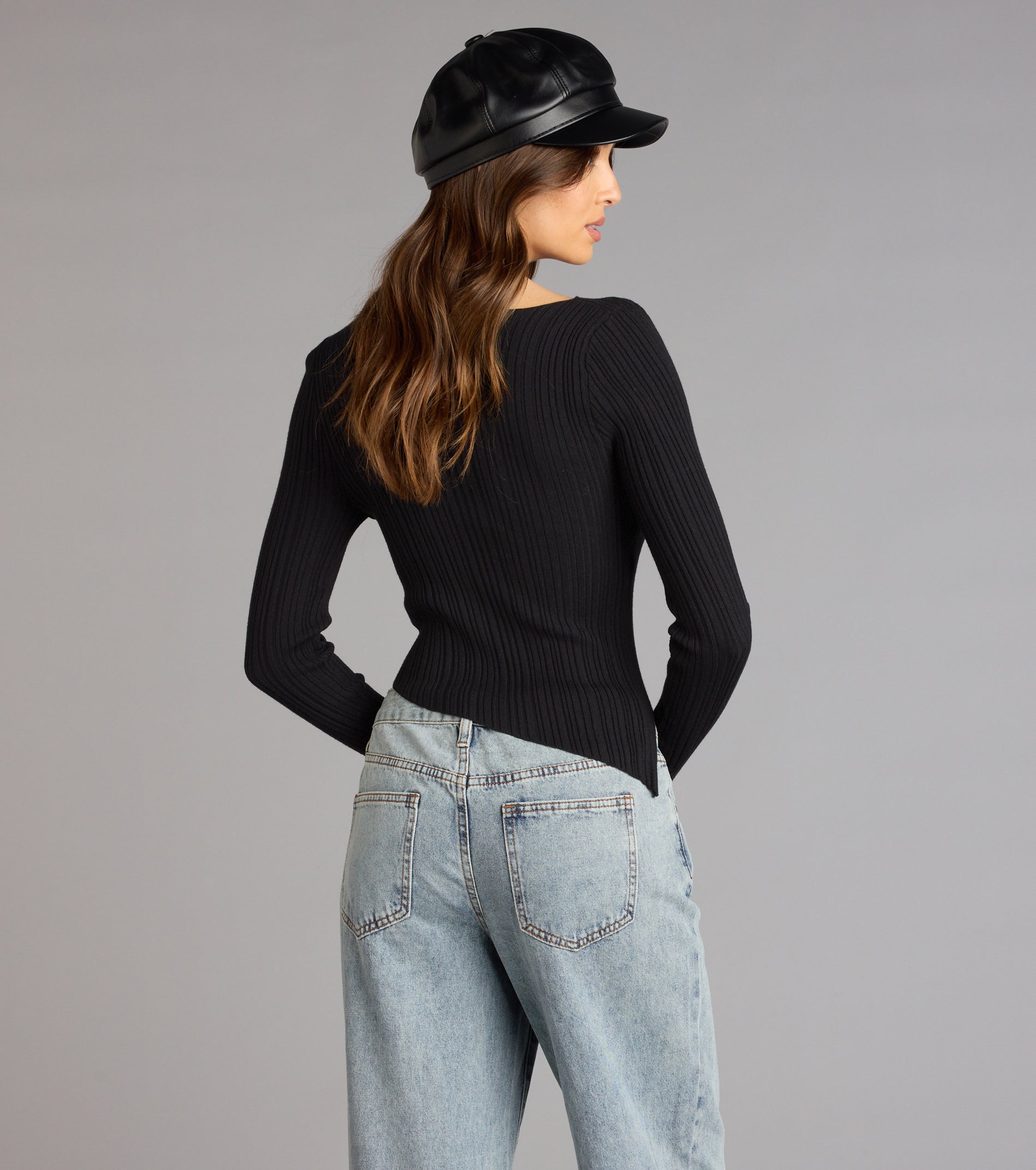Not So Basic Long Sleeve Cutout Top - Image 2
