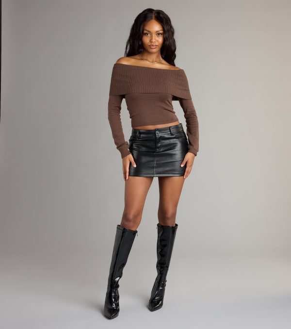 Falling For You Off-The-Shoulder Sweater - Image 3