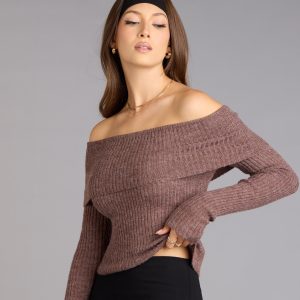 Autumn Muse Off-The-Shoulder Sweater