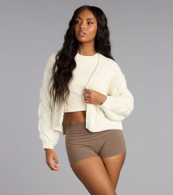Cozy Up Cable Knit Cardigan - Image 4