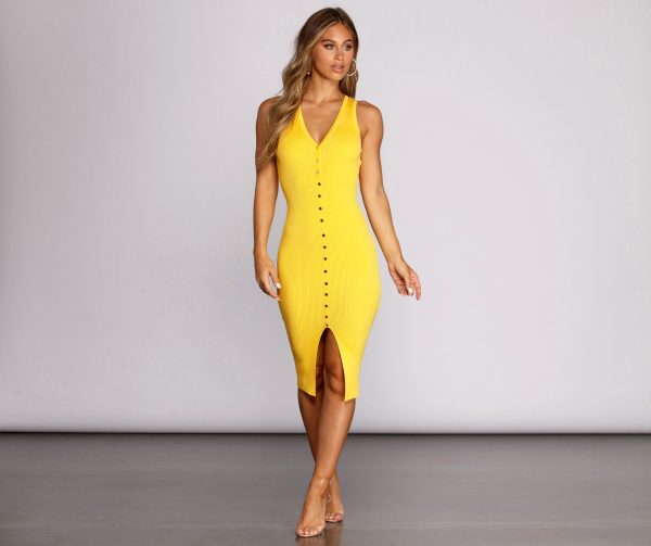 It's A Snap Ribbed Dress - Image 11