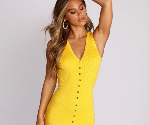It's A Snap Ribbed Dress - Image 12