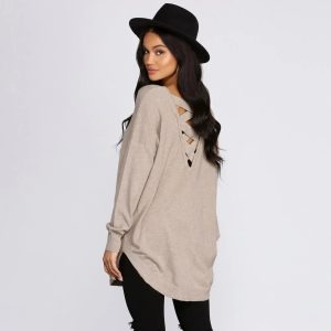 Cozy Vibes Lattice Tunic