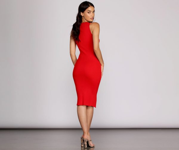 It's A Snap Ribbed Dress - Image 2