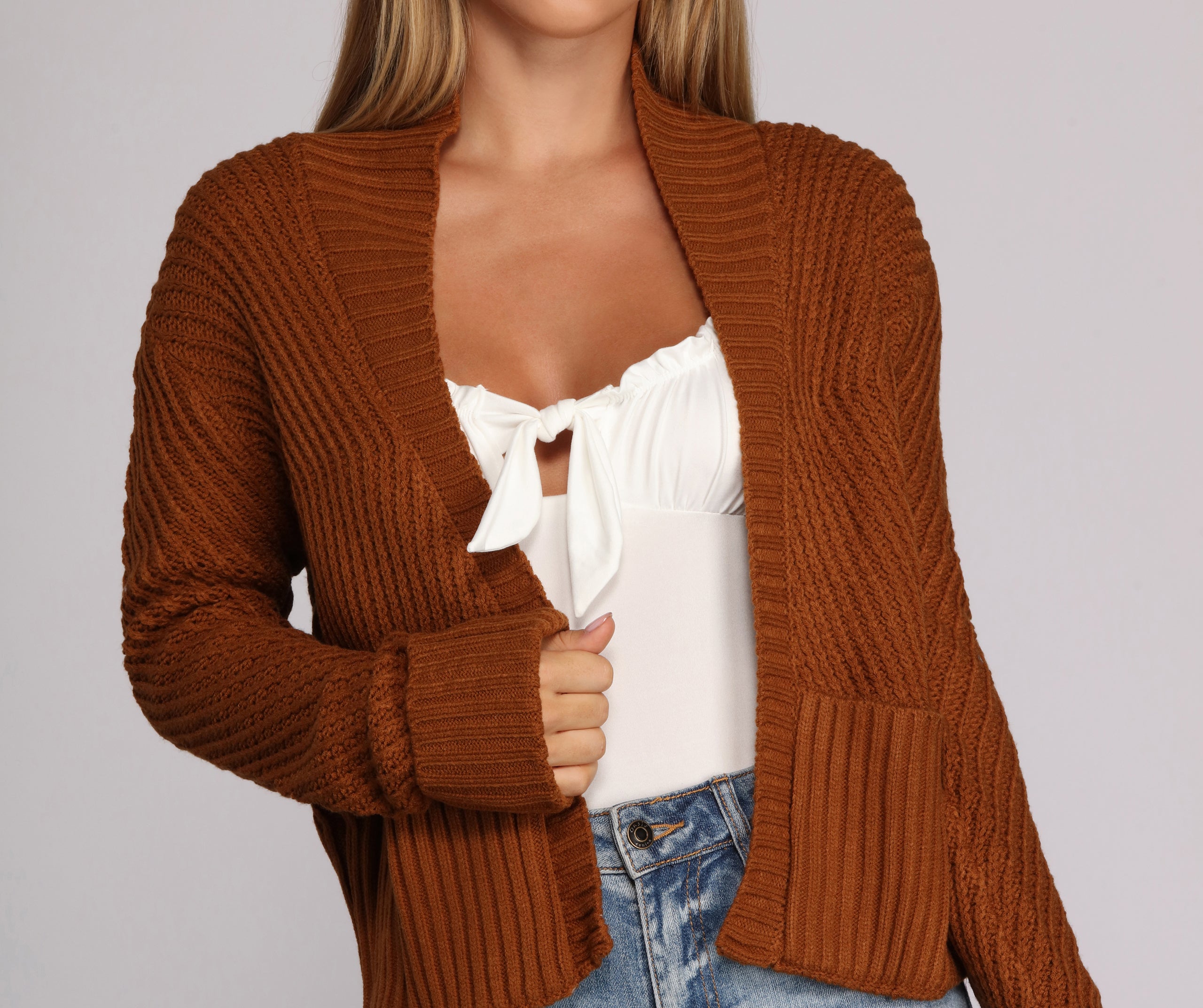 Want It Shawl Knit Cardigan - Image 8