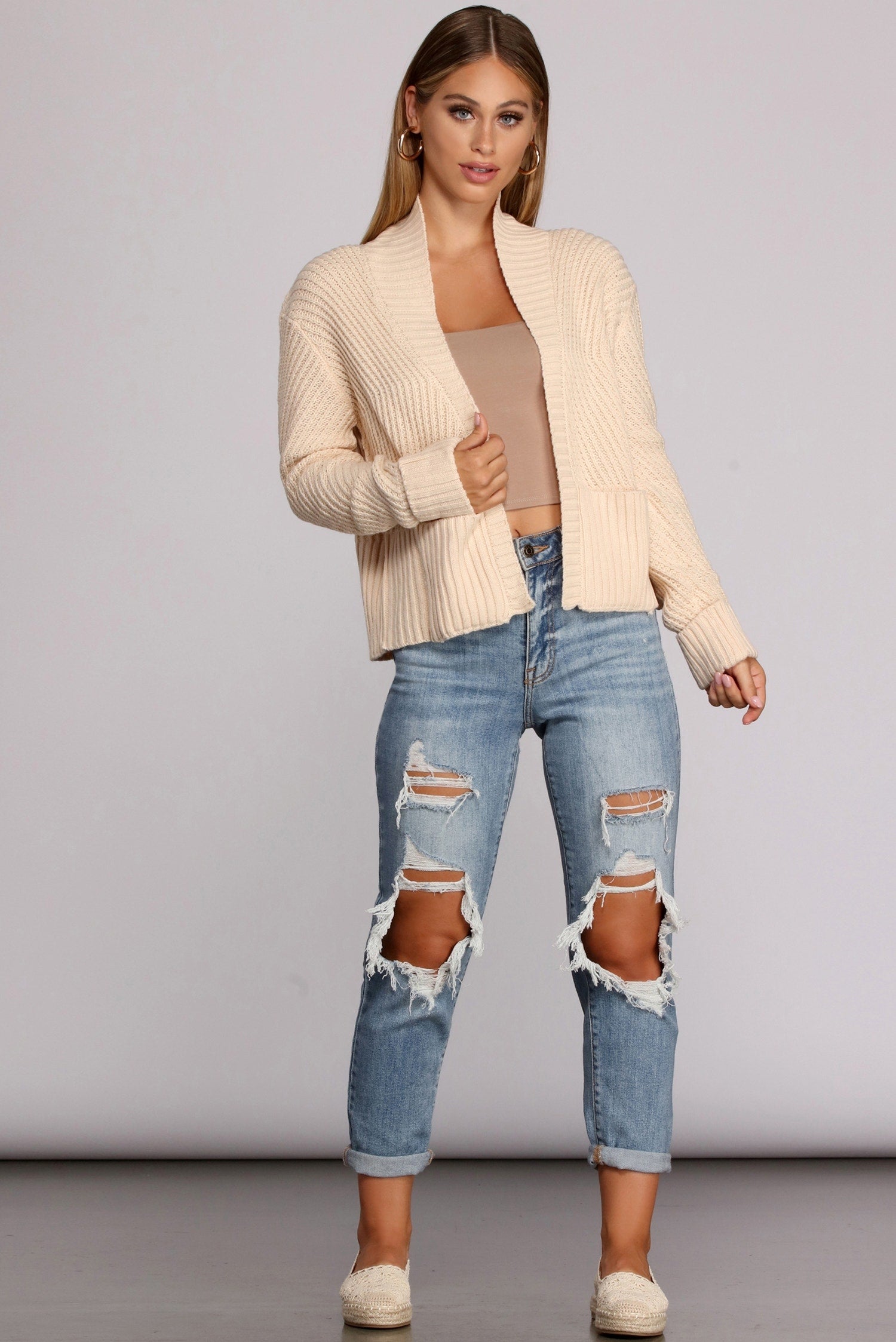 Want It Shawl Knit Cardigan - Image 3