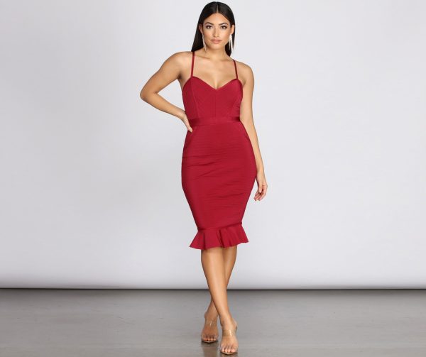 Curves Ahead Bandage Midi Dress - Image 5