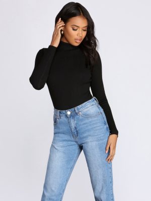 Keep It Cozy Turtleneck Sweater Bodysuit