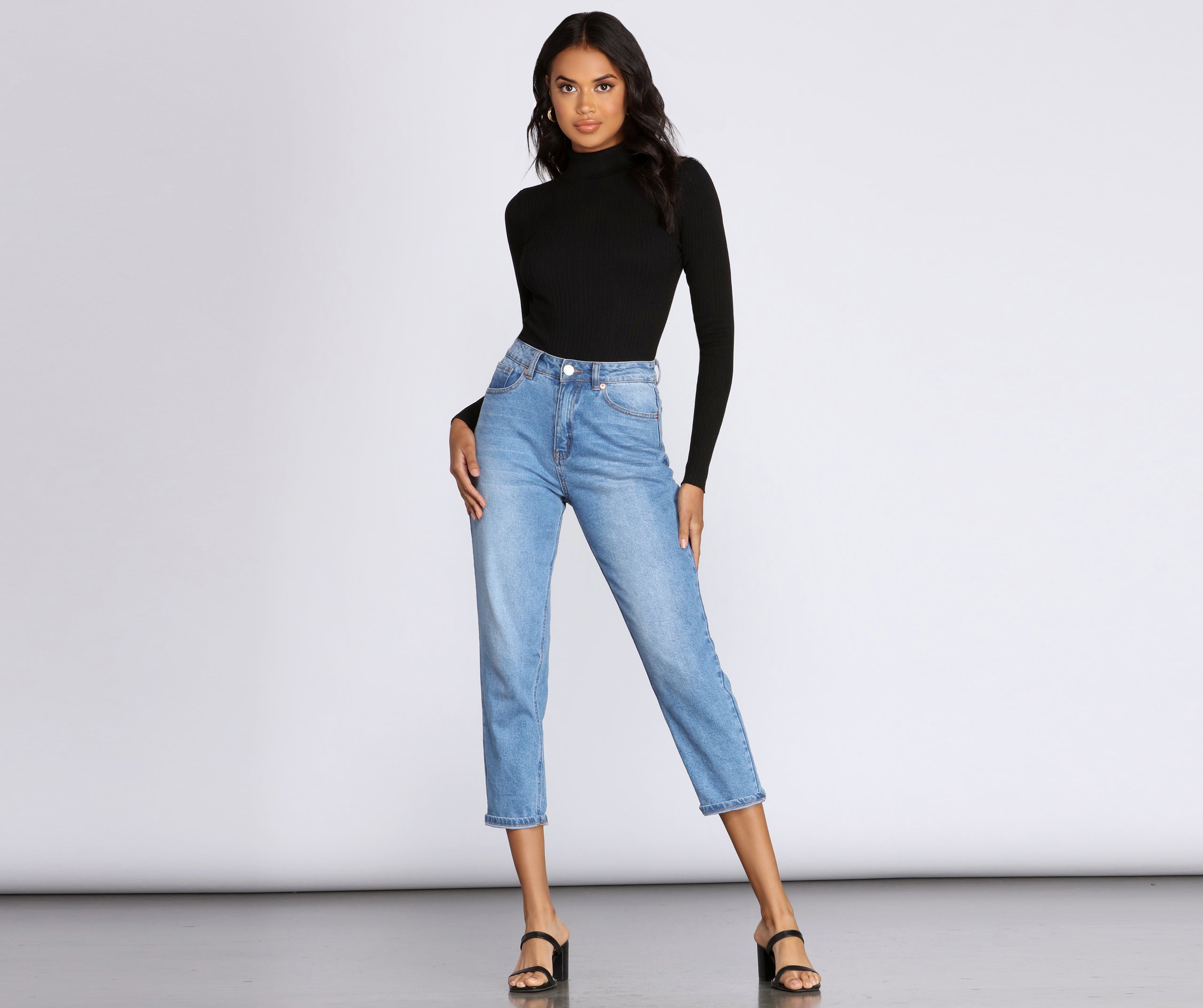Keep It Cozy Turtleneck Sweater Bodysuit - Image 3