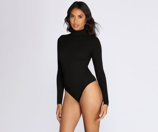 Keep It Cozy Turtleneck Sweater Bodysuit - Image 4