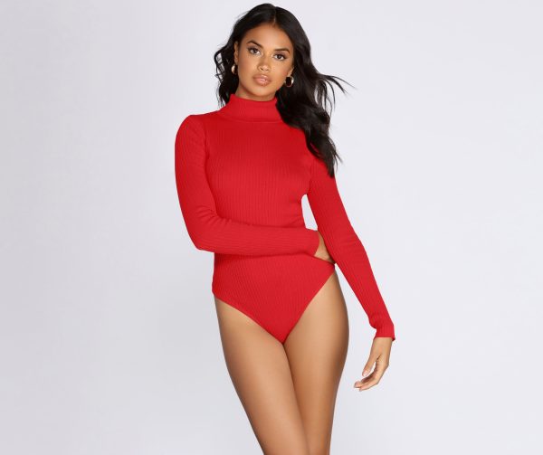 Keep It Cozy Turtleneck Sweater Bodysuit - Image 9