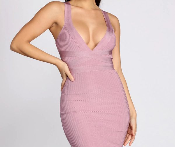 Trumpet Hem Bandage Dress - Image 3