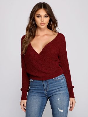 Wrapped In Basics Surplice Sweater