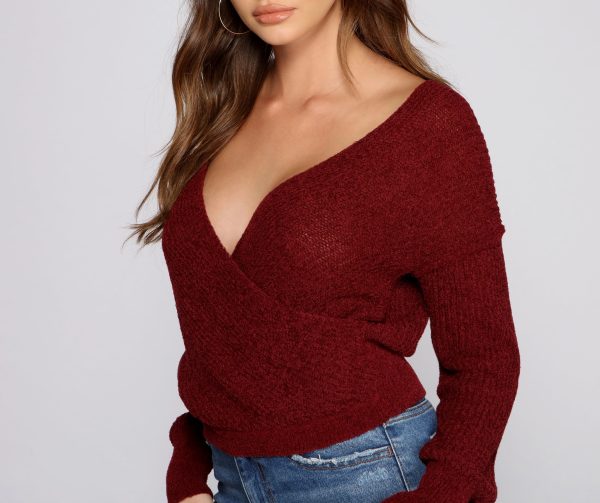 Wrapped In Basics Surplice Sweater - Image 3